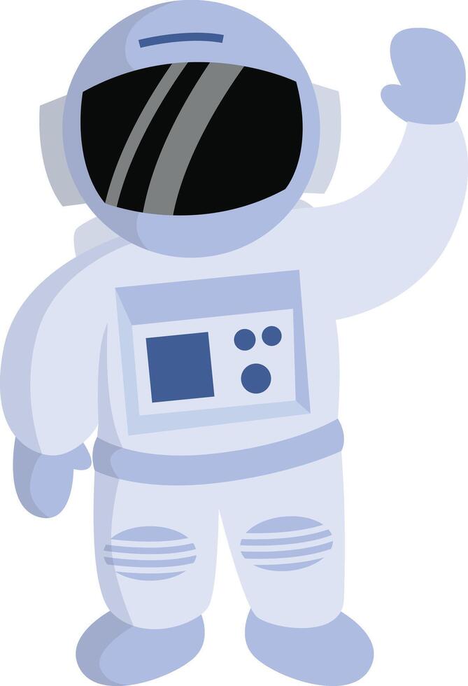 Astronaut Floating In Space Vector Illustration