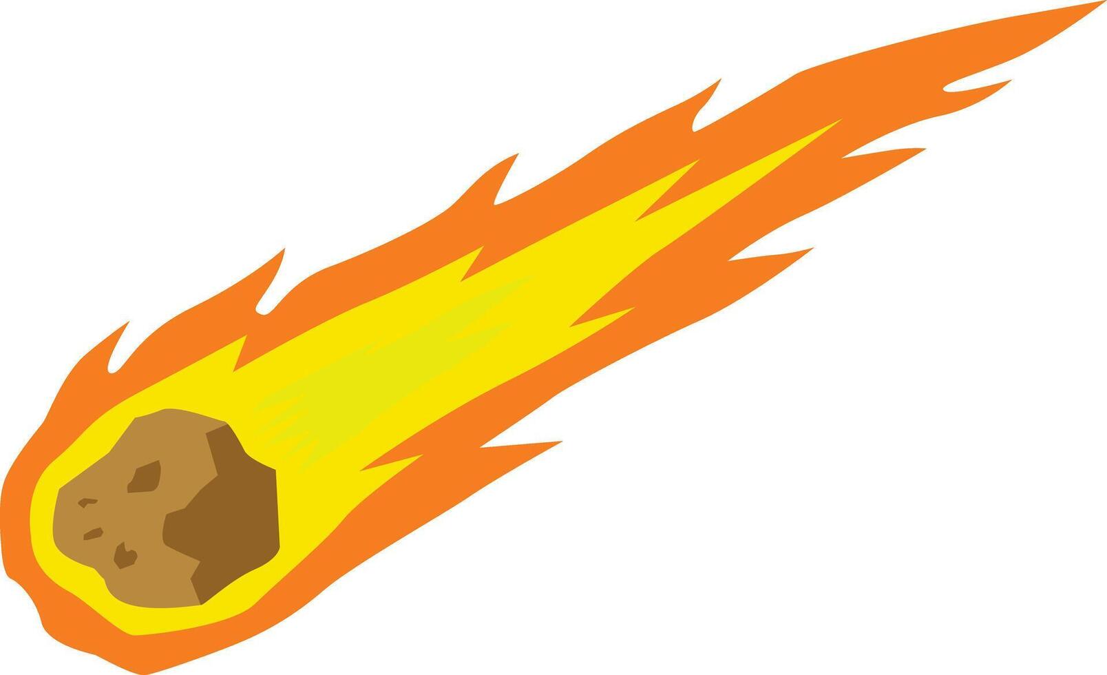 Comet space falling down fast vector