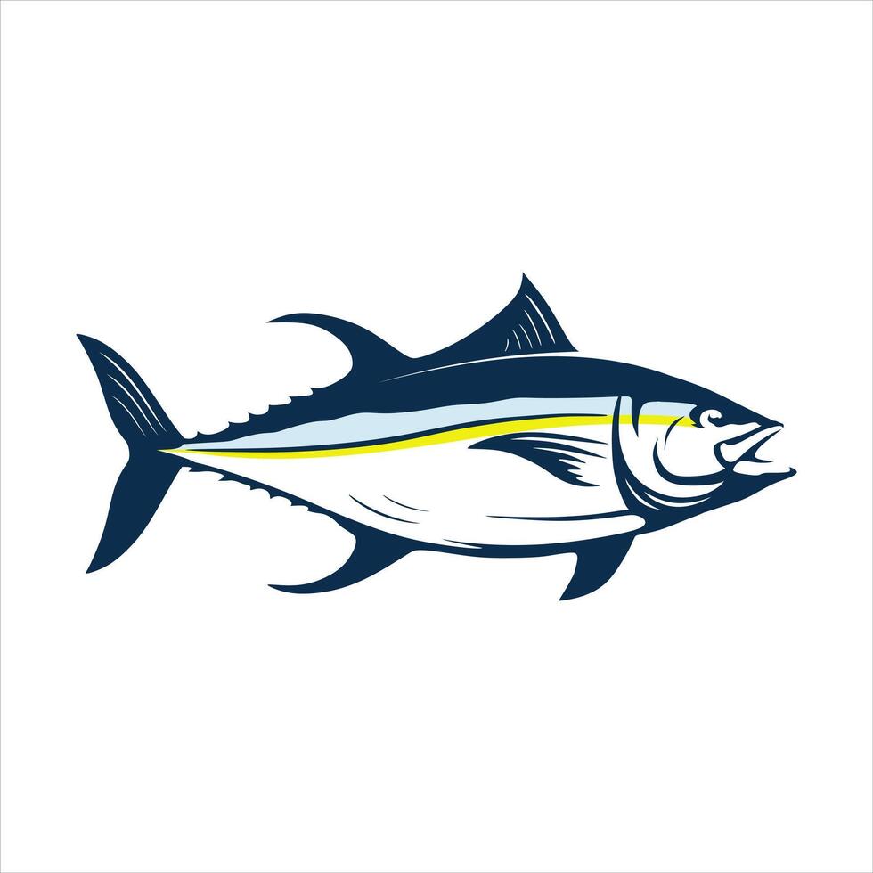 elegante atún pescado vector ilustración - Perfecto para logos y marina temas