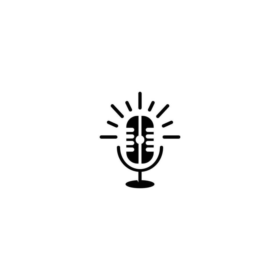 Motivational Podcast Logo Design Icon Best Podcast Element. Podcast Radio Recording Studio vector