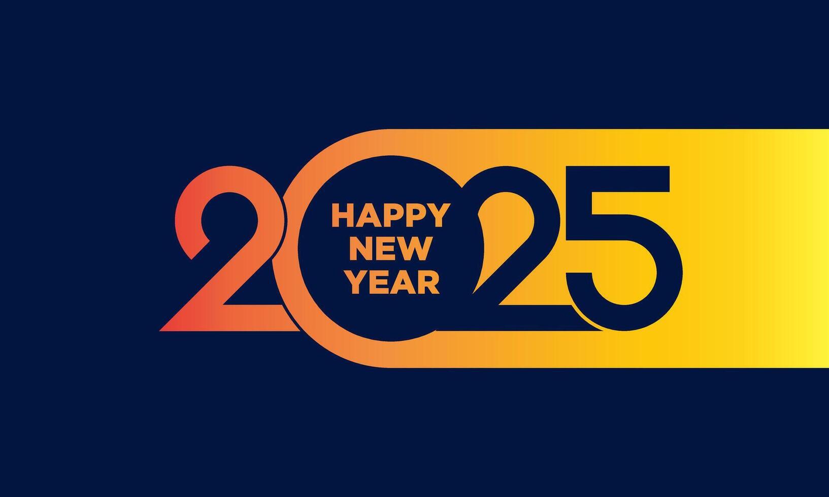 2025 Happy New Year Background Design. vector