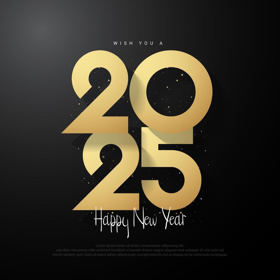 Happy new year 2025 design. vector