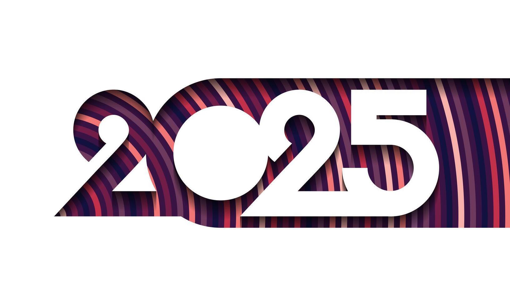 2025 Happy New Year Background Design. vector
