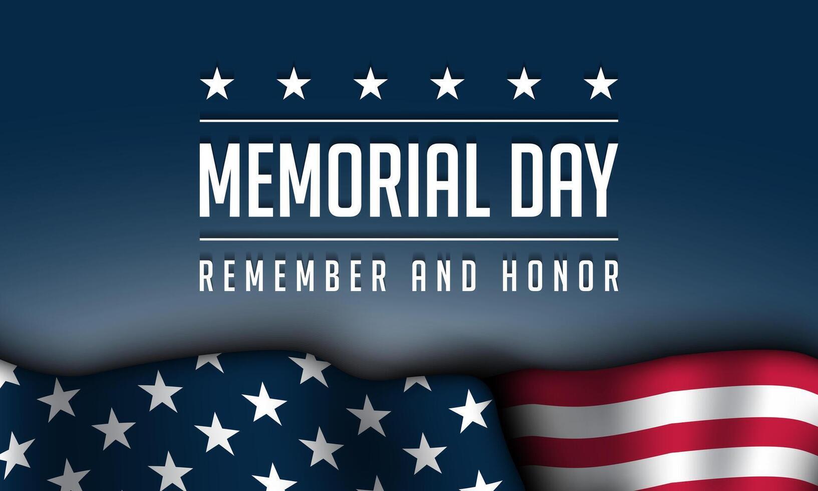 Memorial Day Background Design. vector