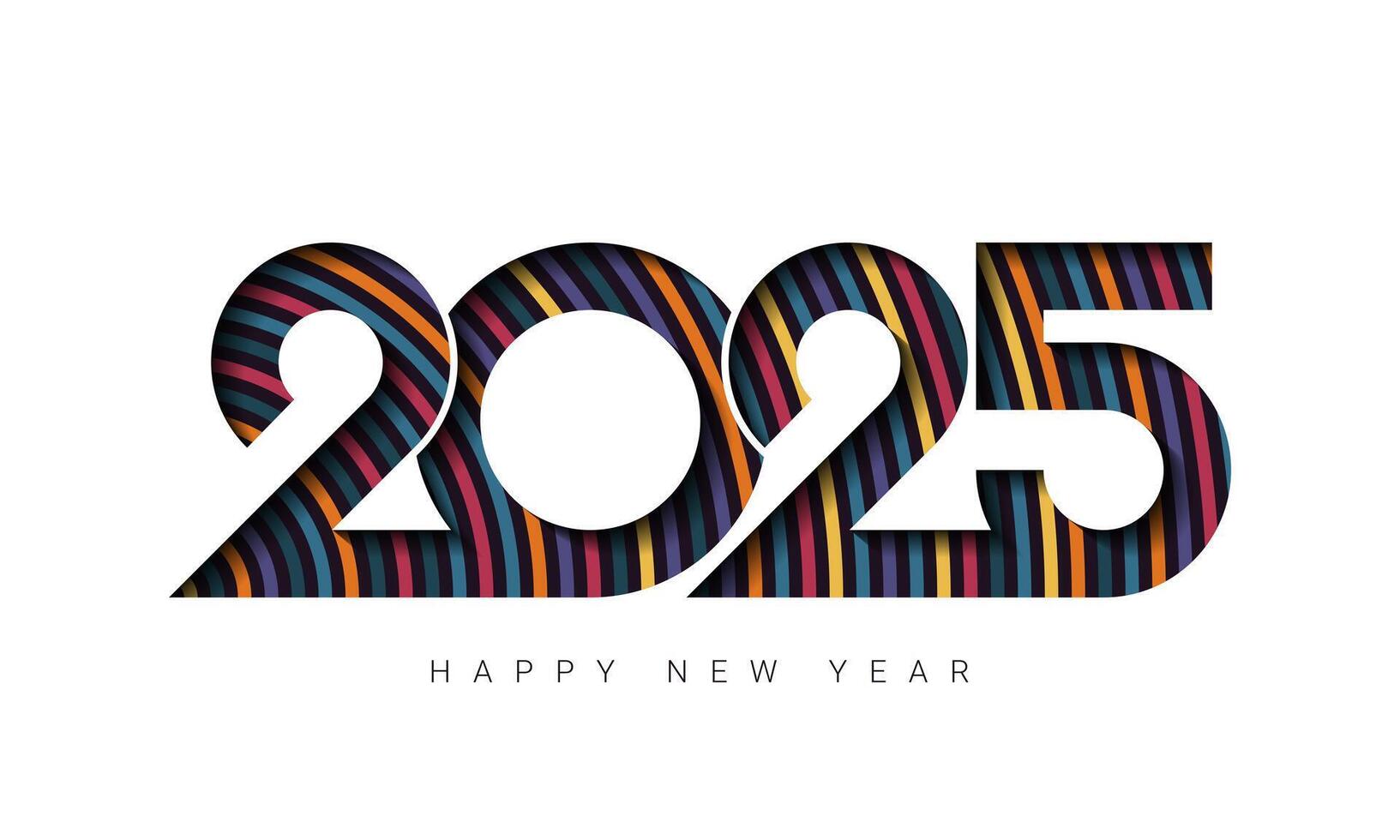 2025 Happy New Year Background Design. vector