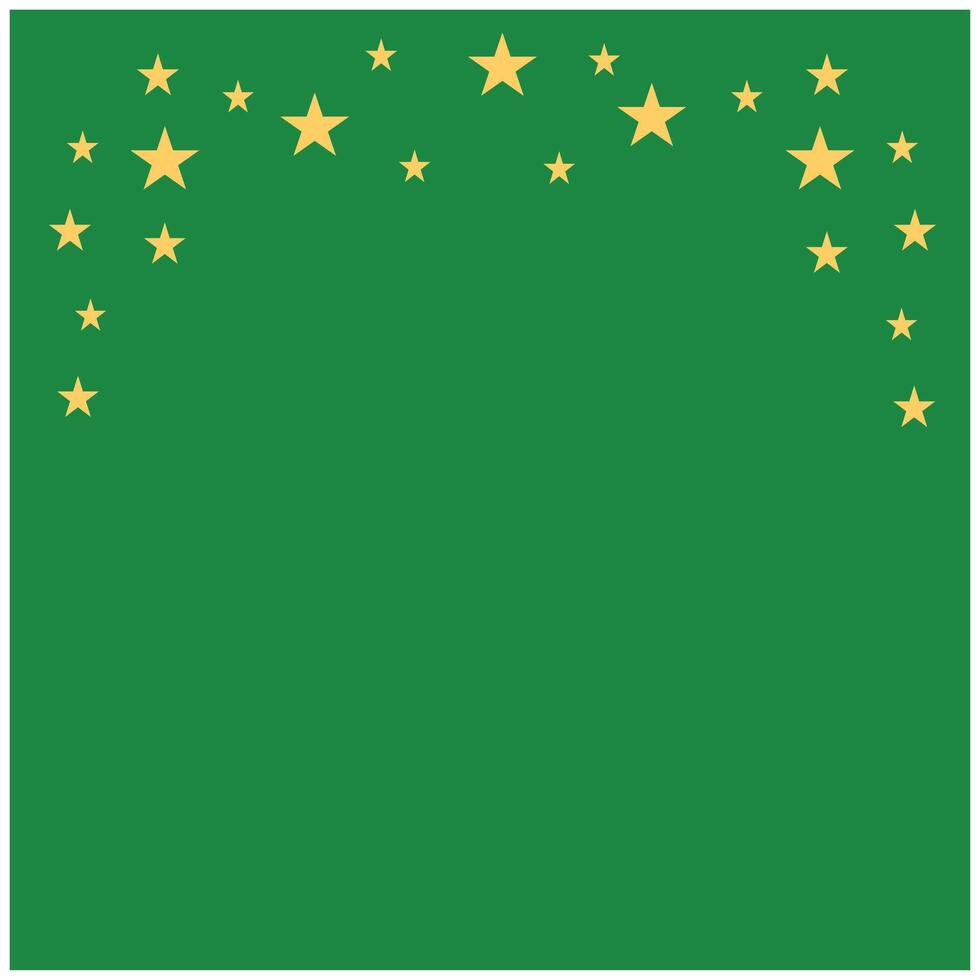 green background with golden stars, vector illustration, eps 10. Abstract illustration of simple icon in flat style. Element demographic template with a religious theme