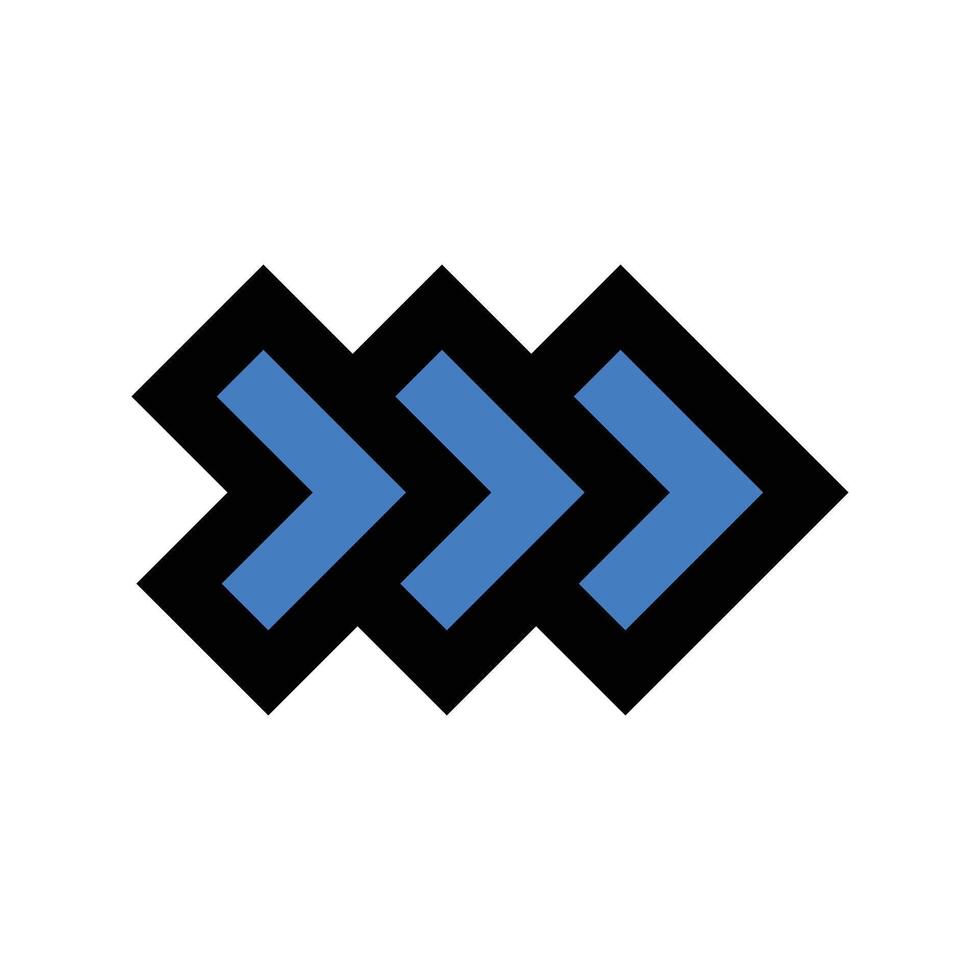 Arrow Icon. Trendy flat style for graphic design, web-site. blue arrow icon. Abstract illustration of simple icon in flat style. Element graphic design template with pointer theme vector