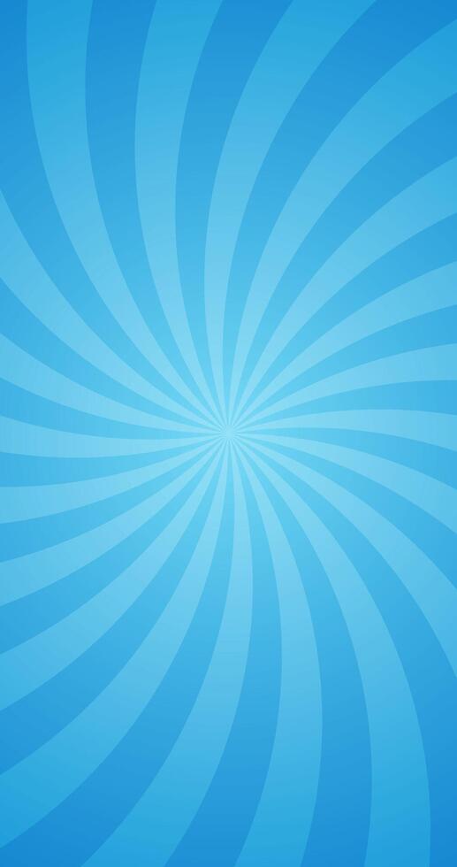 Simple Gradient Aqua Blue Rays Radial Swirl Light Burst In Blank Vertical Vector Plain Background