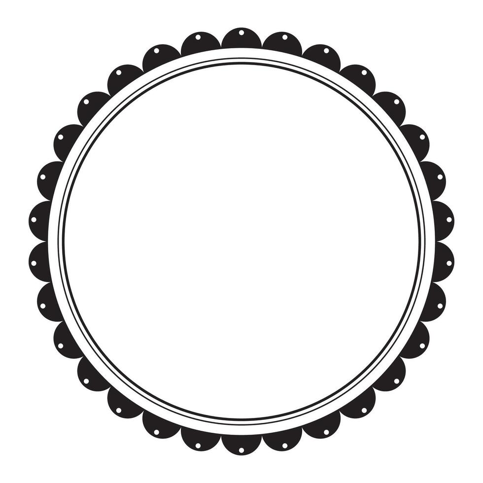 Simple Delicate Circle Border Element Decoration Vector Clipart Design