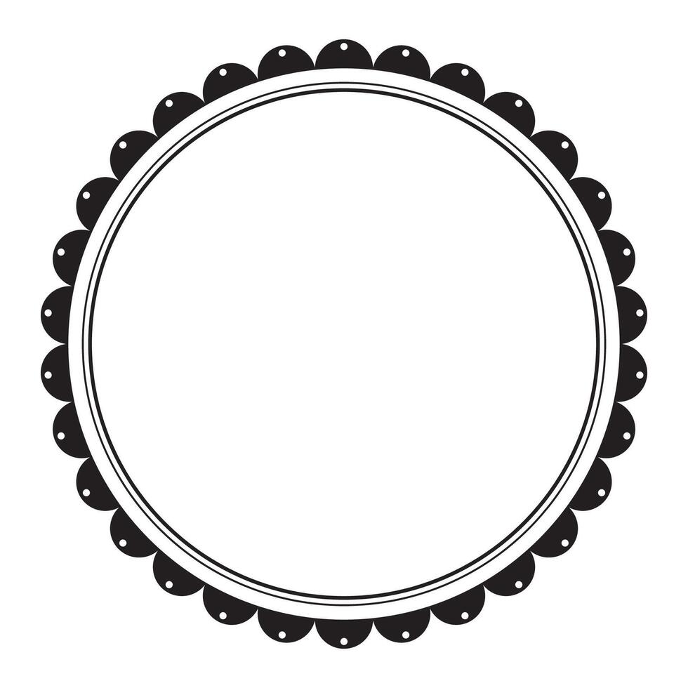 Simple Delicate Circle Border Element Decoration Vector Clipart Design