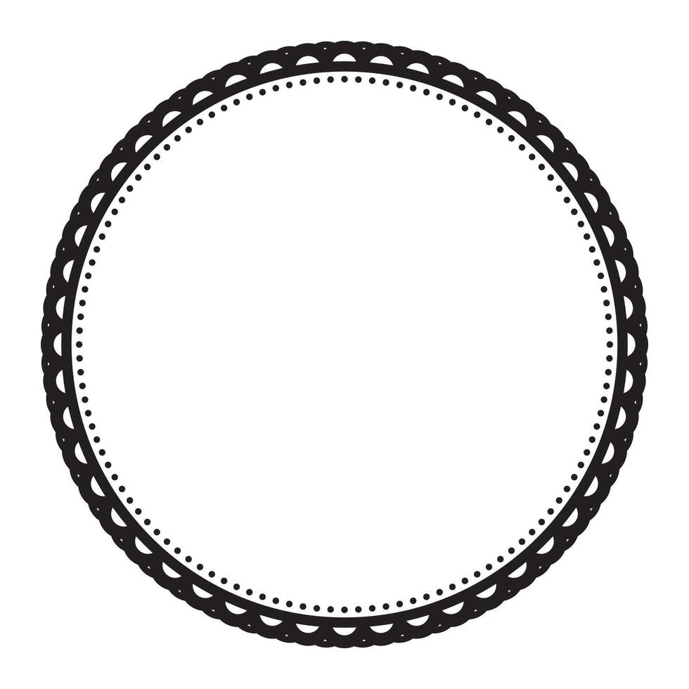 Simple Elegant Versatile Black Circle Emblem Element Decoration Vector Clipart Design