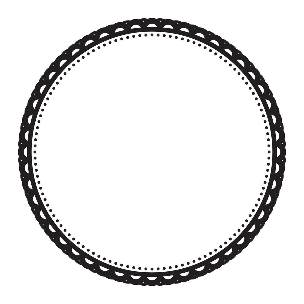 Simple Elegant Versatile Black Circle Emblem Element Decoration Vector Clipart Design