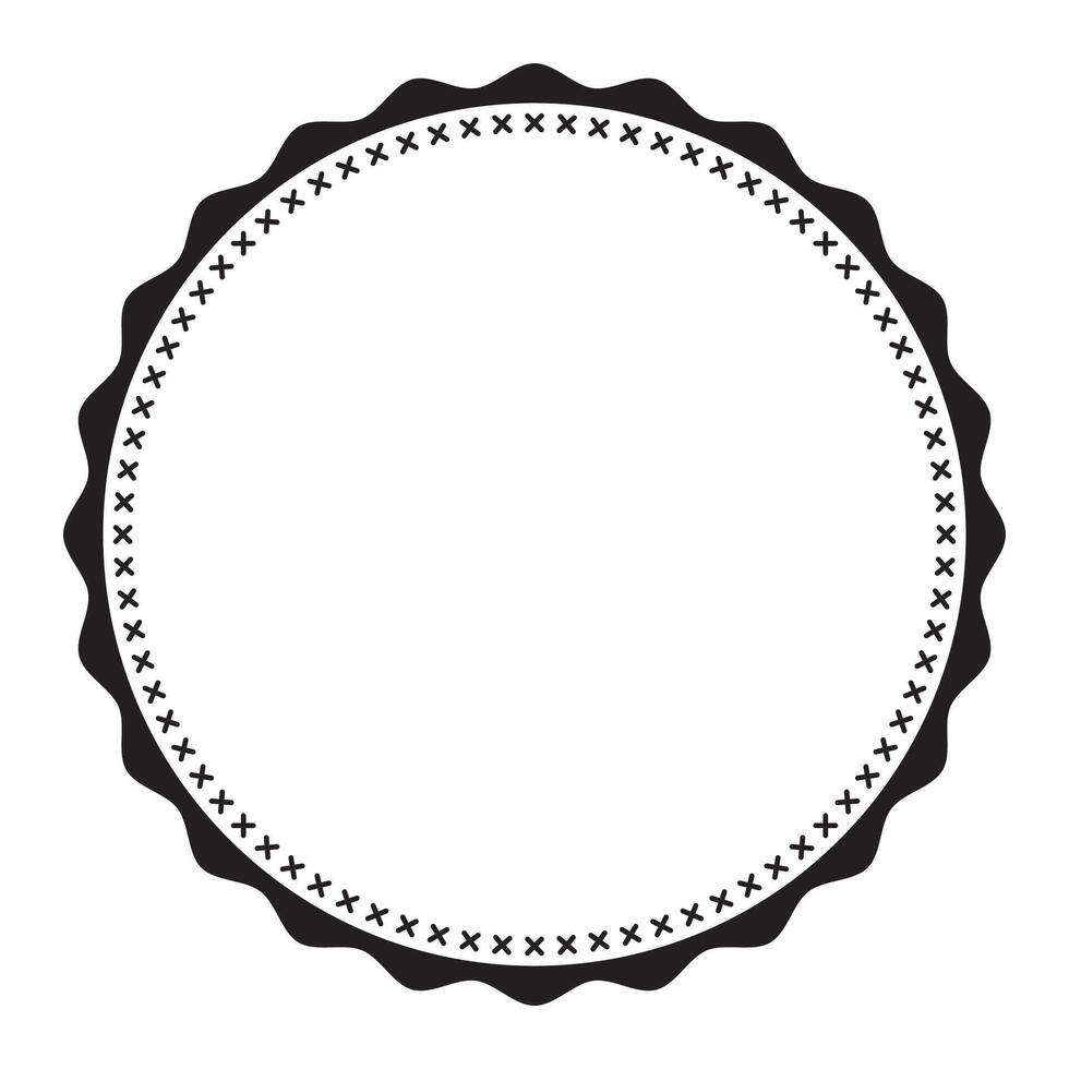 Simple Repetitive Round Pattern Seal Element Vector Clipart Design