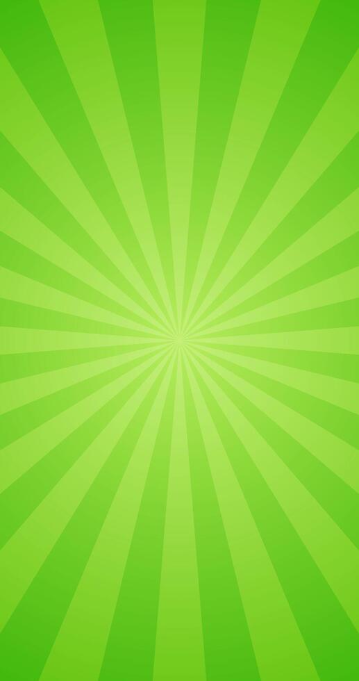 Simple Gradient Green Radiant Sunburst In Blank Vertical Vector Plain Background