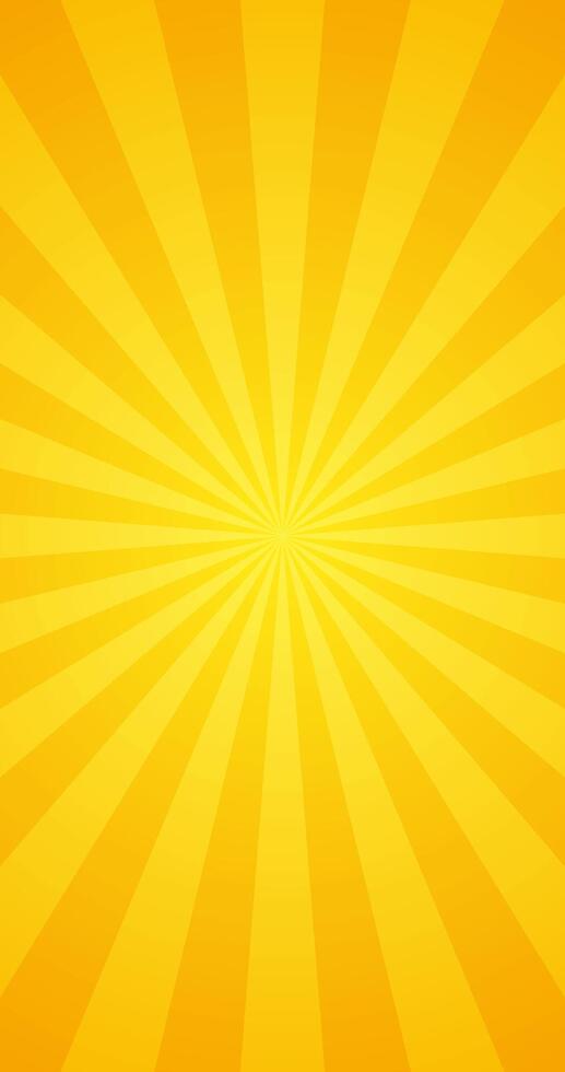 Yellow Sunburst Effect Texture Pattern In Blank Vertical Vector Plain Background