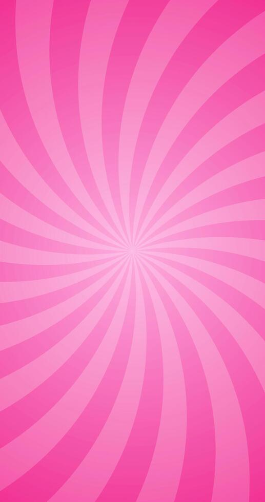 Simple Gradient Groovy Pink Spiral Swirl Ray Effect In Blank Vertical Vector Plain Background