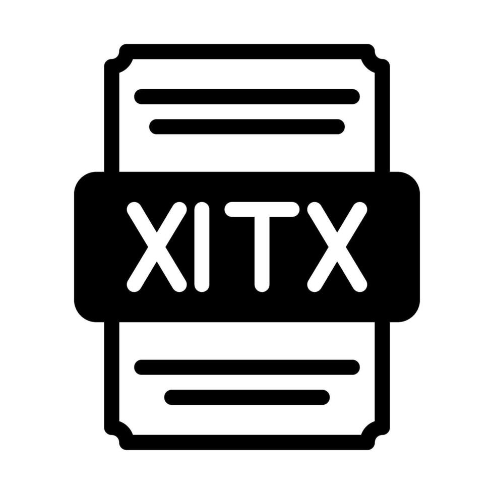 Xltx spreadsheet file icon with black fill design. vector illustration.