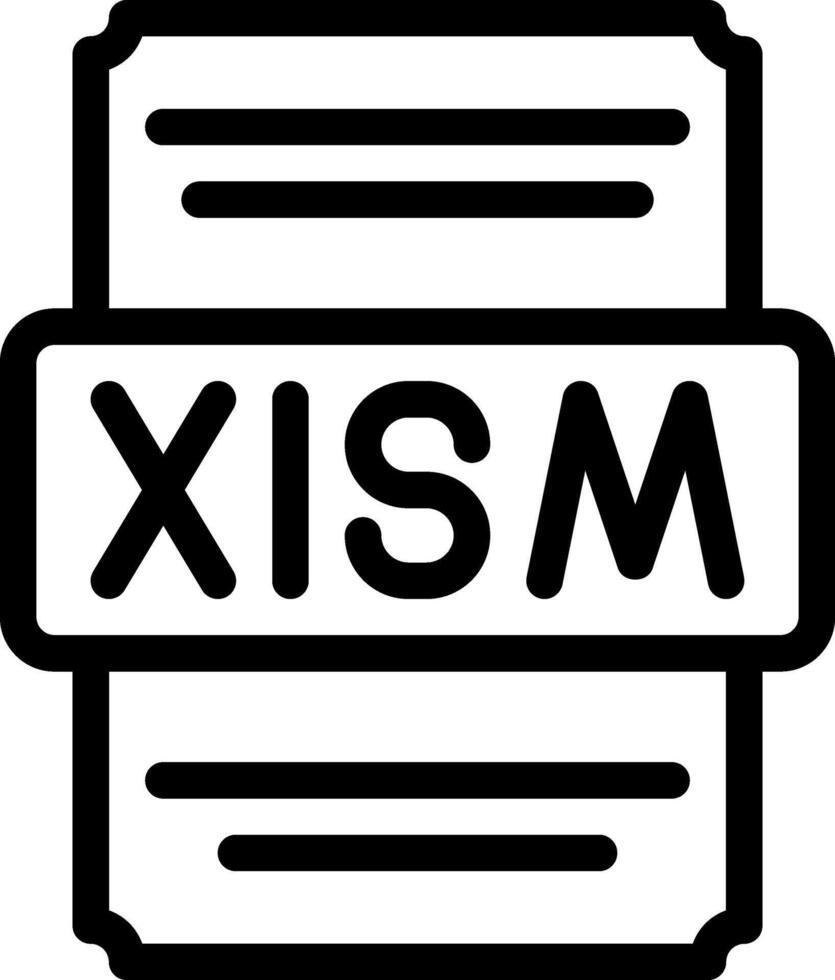 Xlsm icons file type. spreadsheet files document icon with outline design. vector illustration