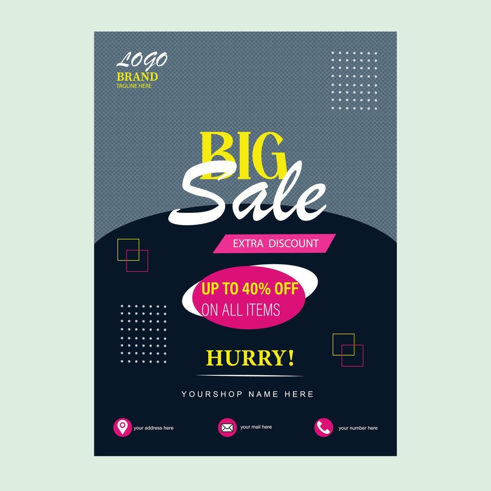 sale flyer design vector