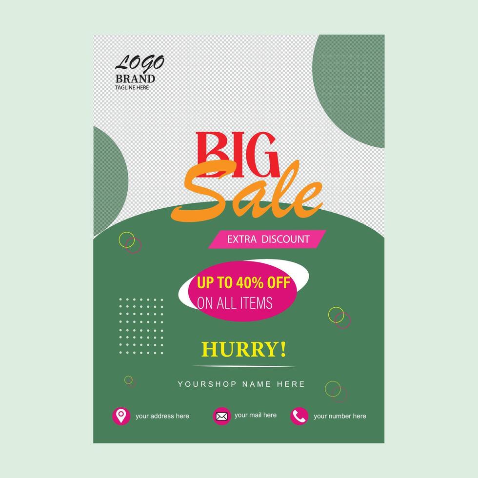 sale flyer design vector