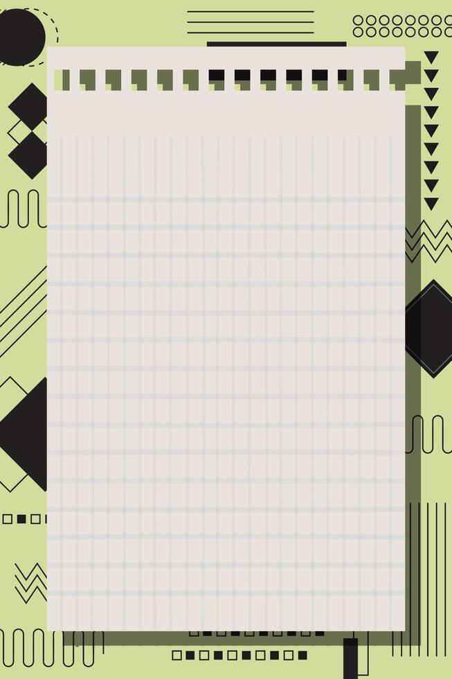 Creative and aesthetic blank pages of ripped paper. geometric background. vector