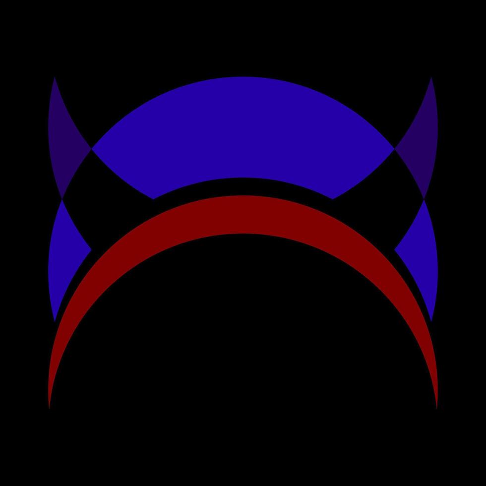blue logo. blue hat. vector illustration.