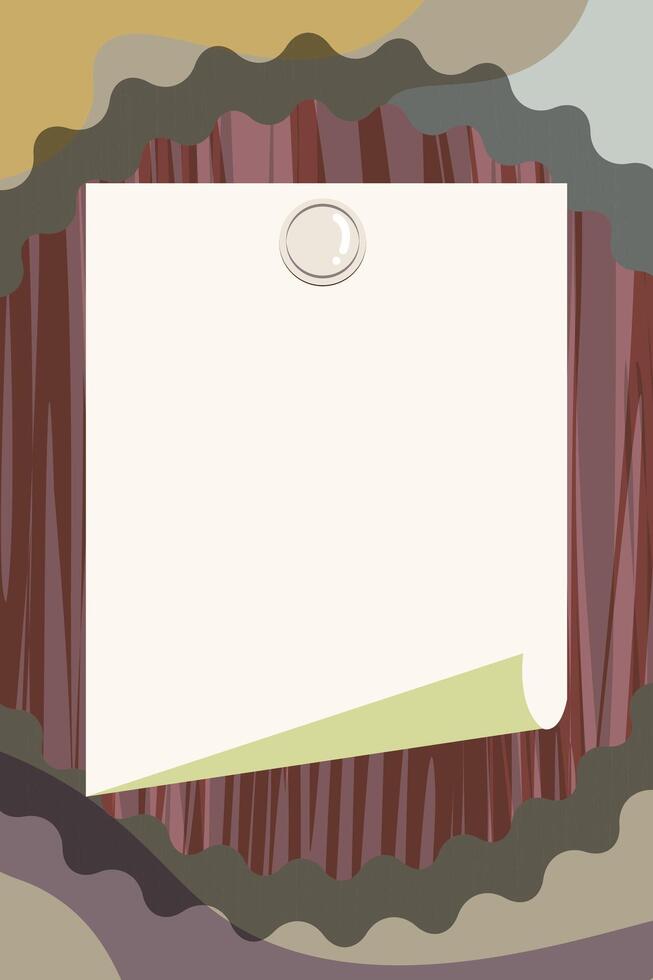 Creative and aesthetic blank pages of ripped paper. wooden background. modern. vector