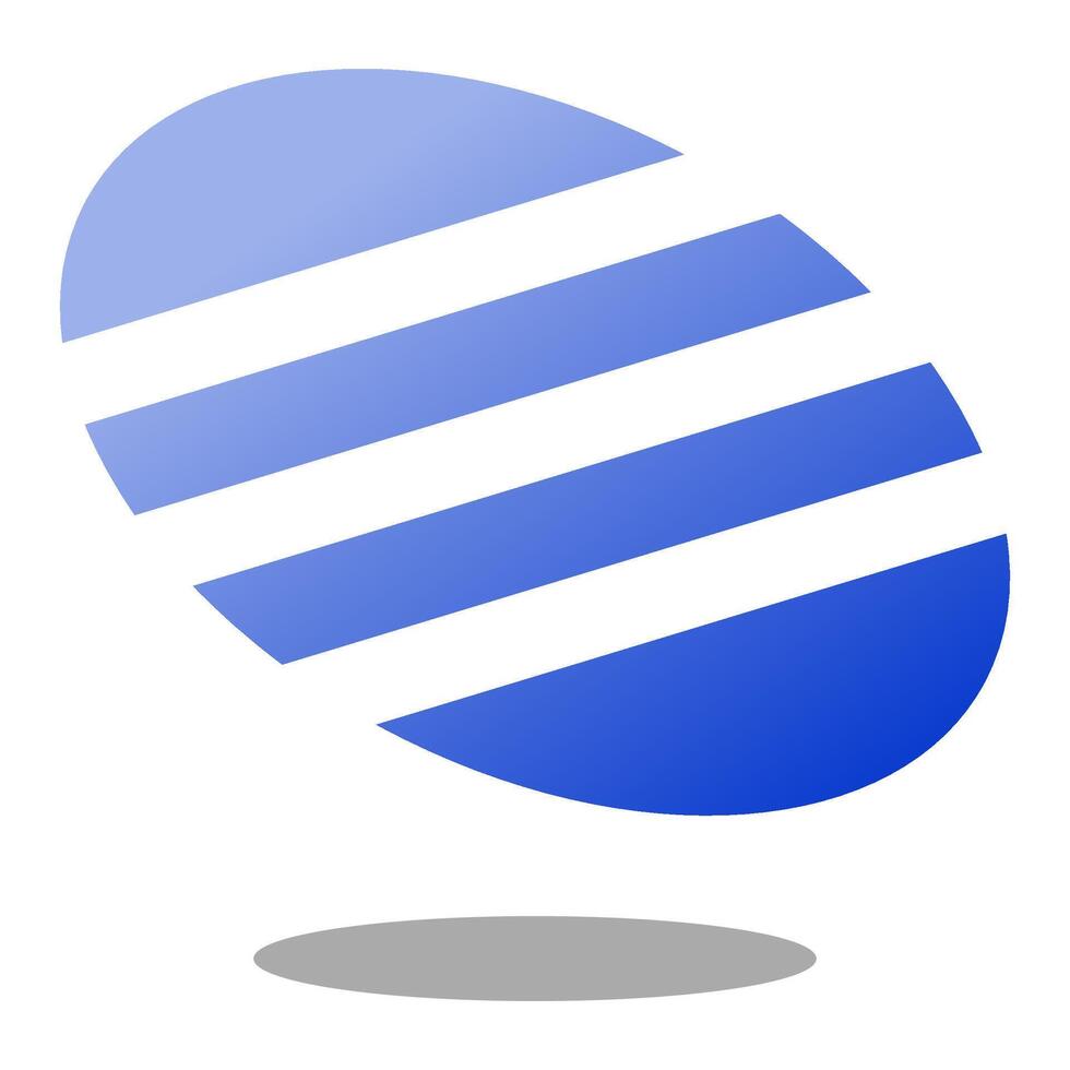 Abstract blue circle logo icon. simple. art. vector