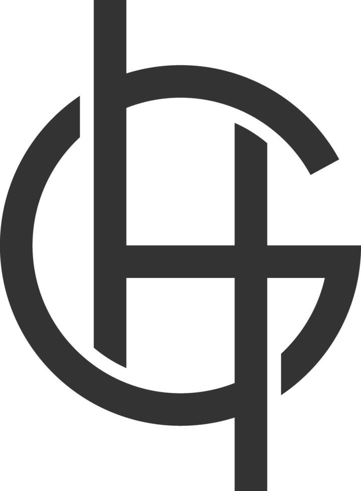 diseño de logotipo gh vector