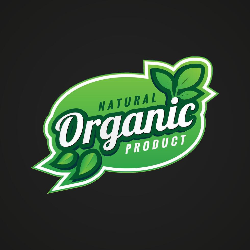 vector 100 organic Pure and natural label or badge