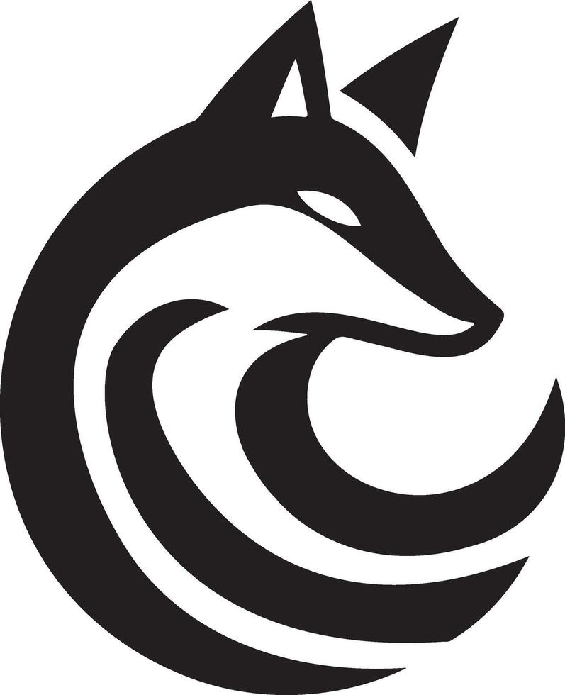 Fox silhouette vector drawing artwork