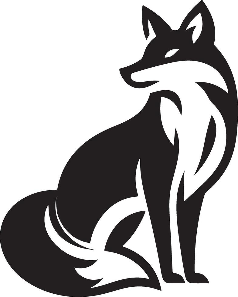 Fox silhouette vector drawing artwork