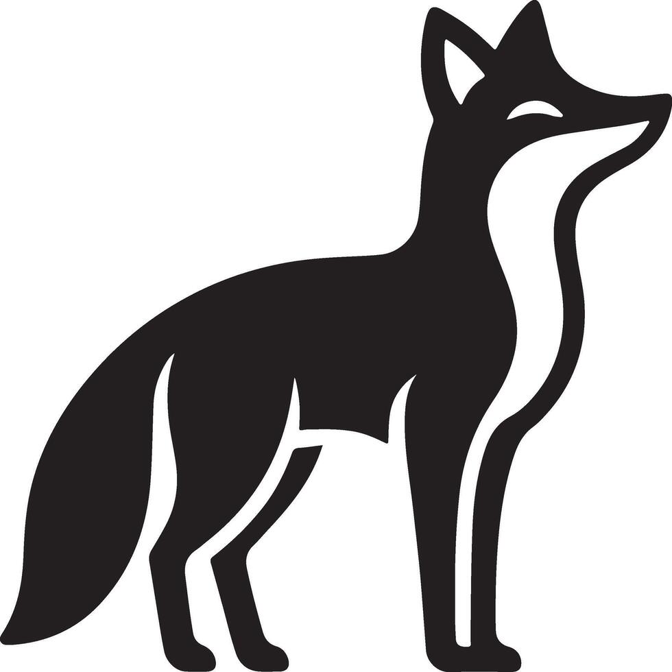 Fox silhouette vector drawing artwork