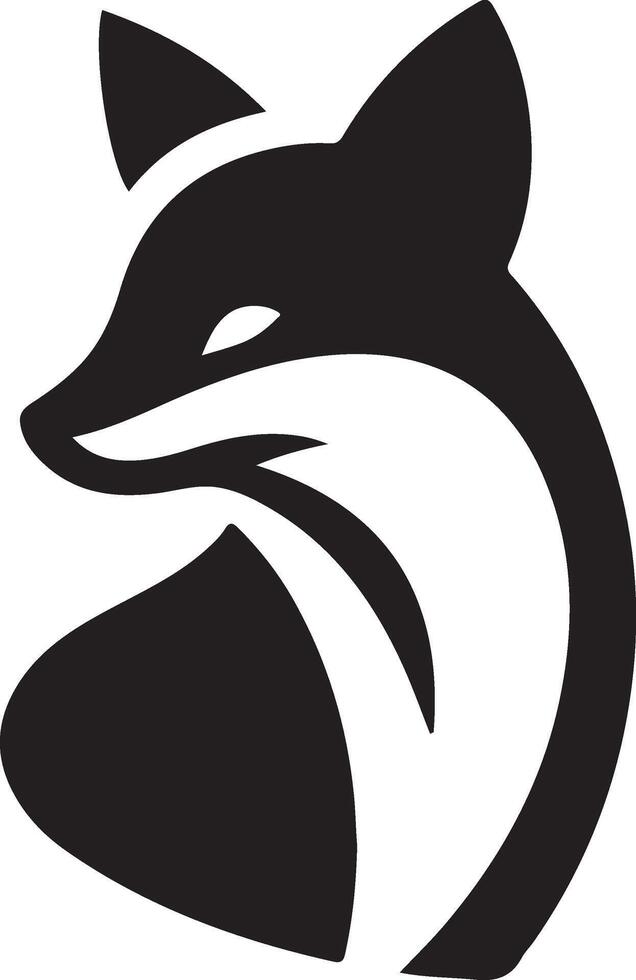 Fox silhouette vector drawing artwork