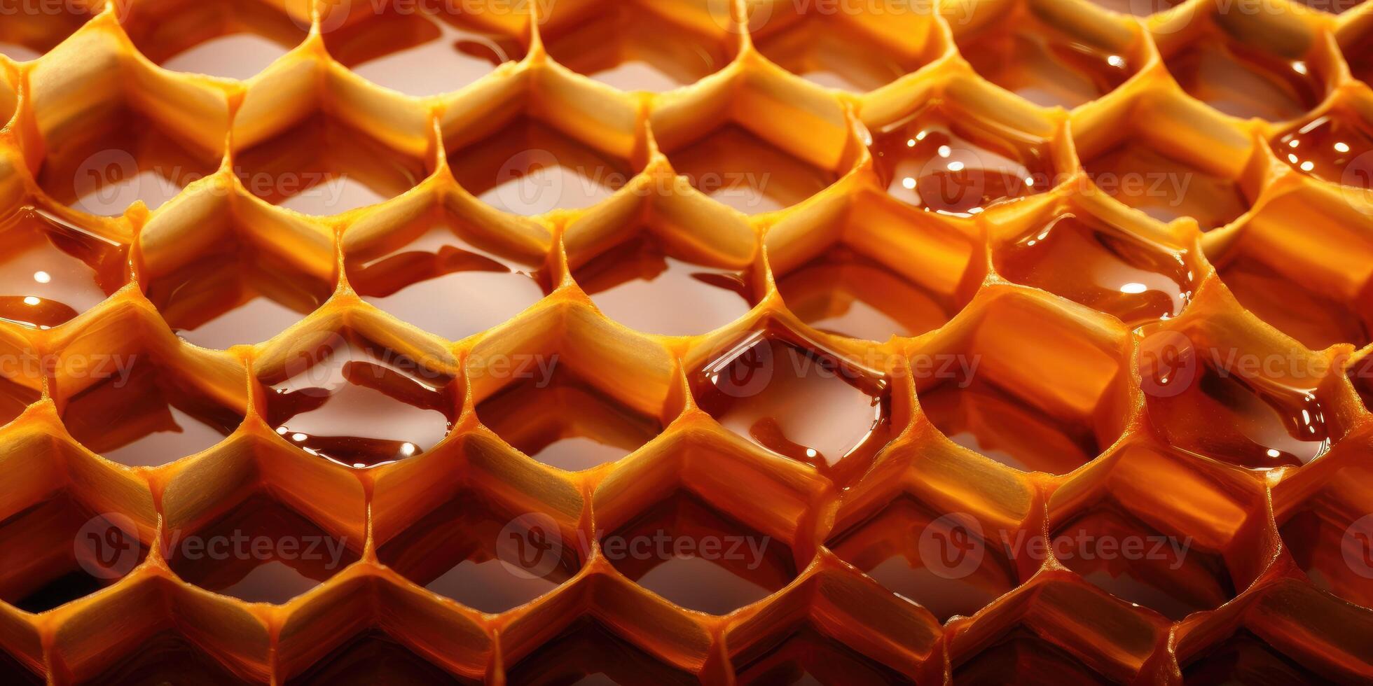 AI generated Background texture and pattern of honeycombs. Generative AI photo