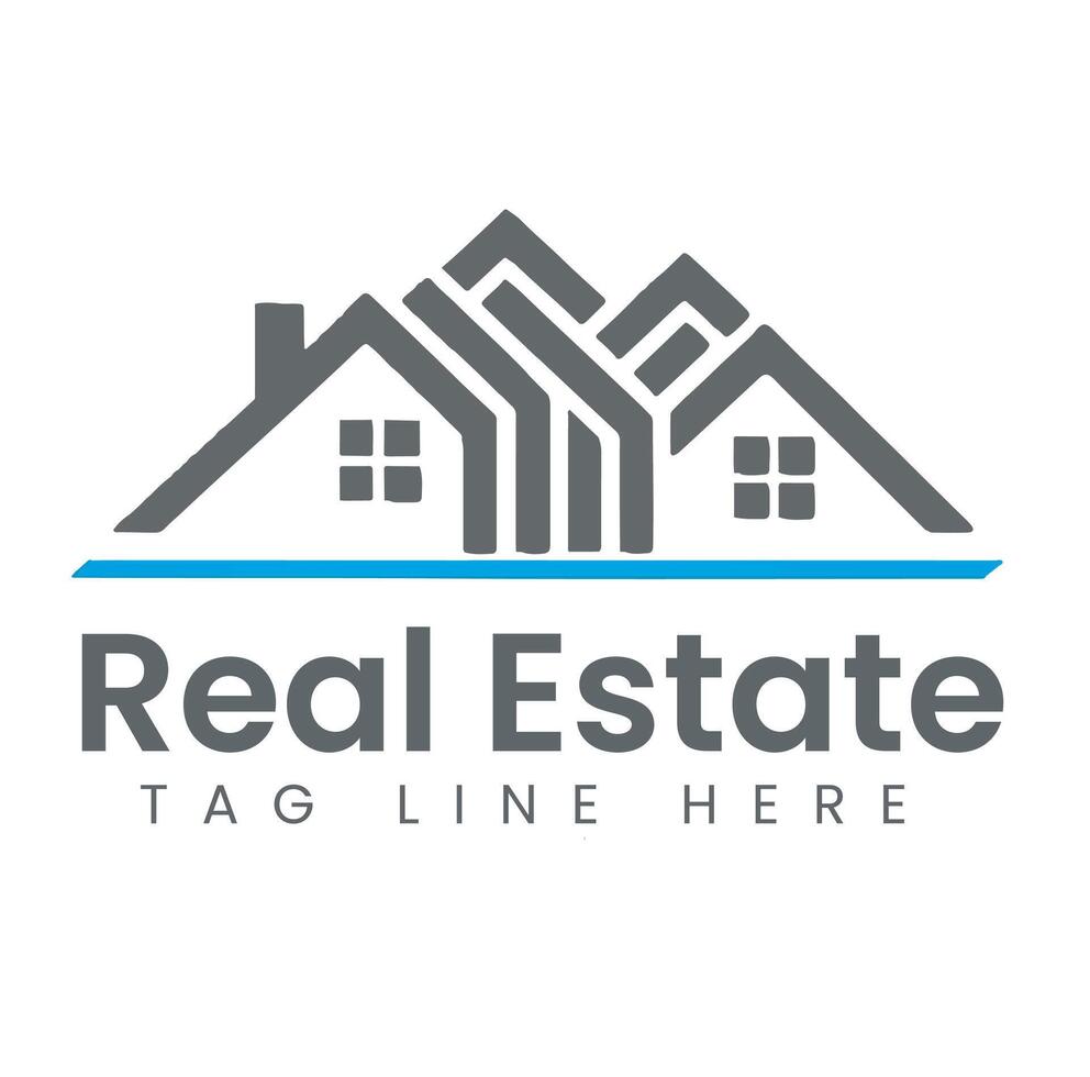 Real Estate Logo For Business Or Company vector