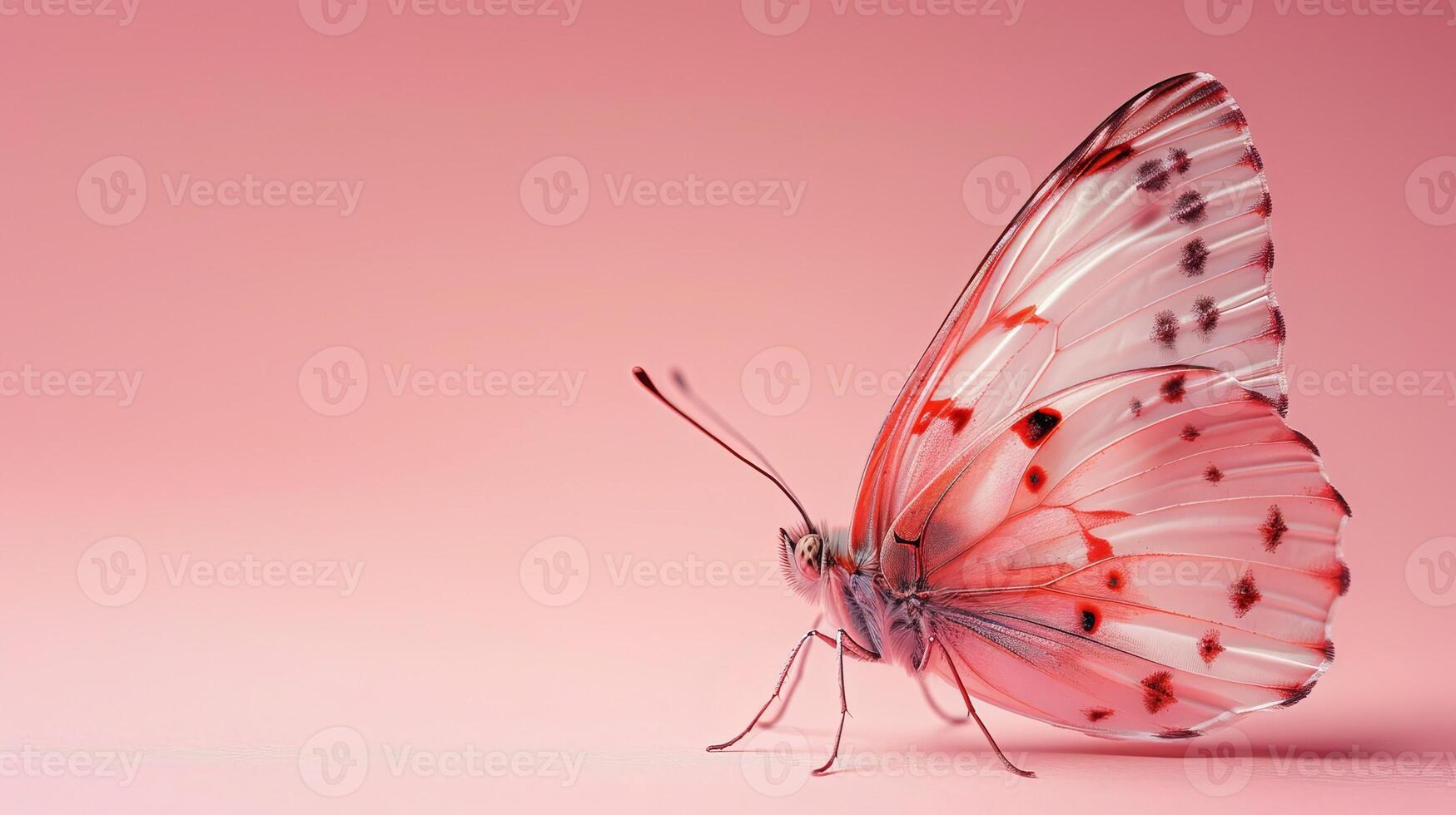AI generated A cute butterfly on a pastel background photo