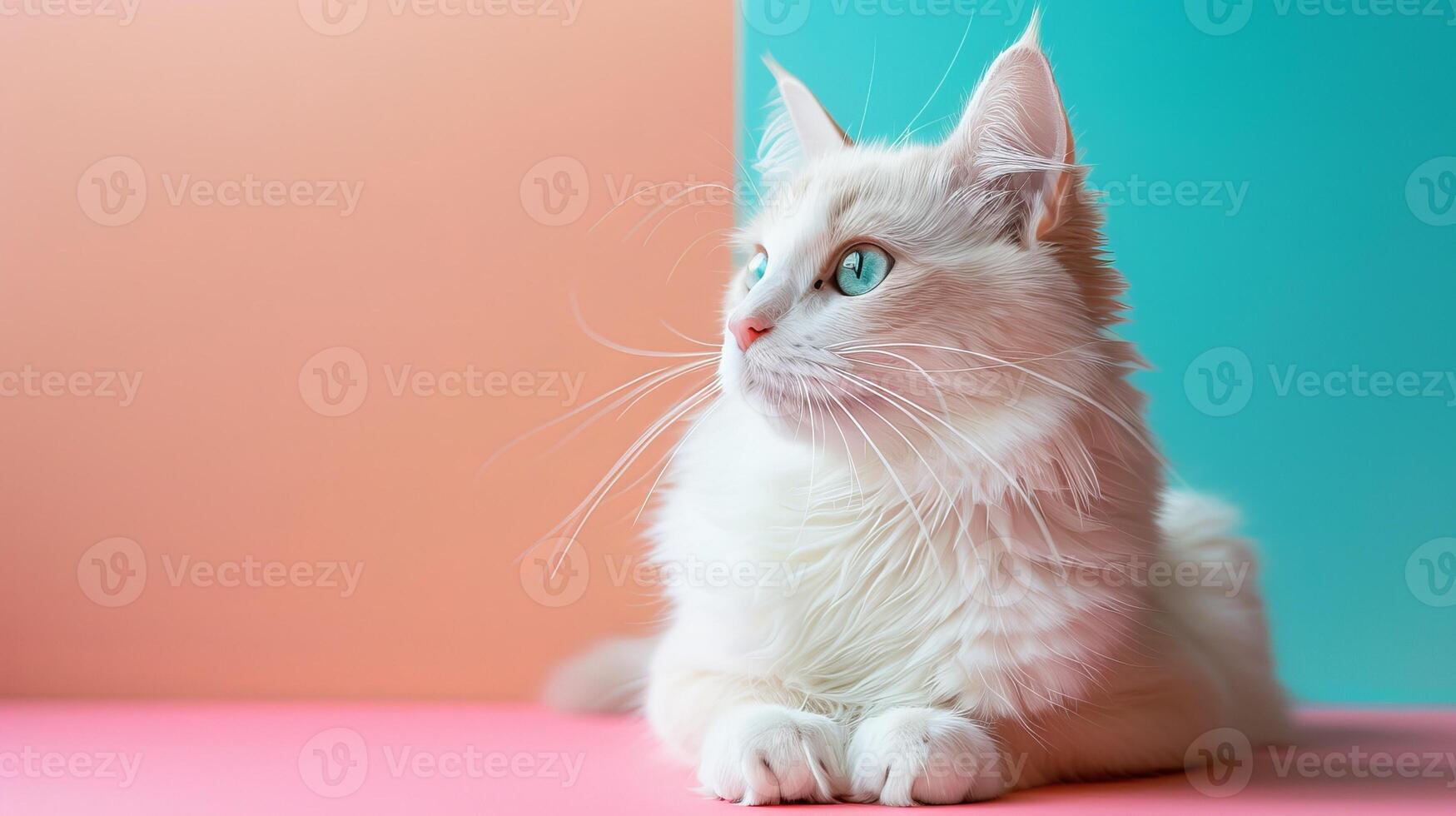 ai generado un gato en un pastel aislado antecedentes foto