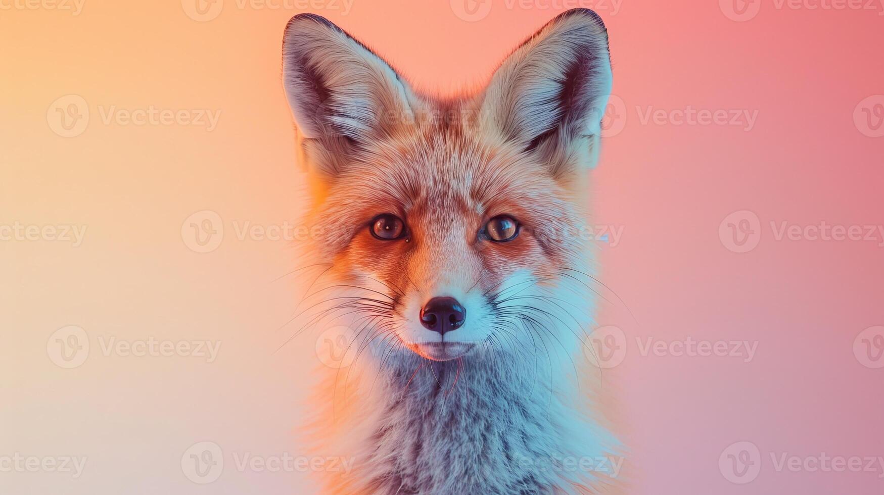 AI generated A fox animal on a isolated background photo