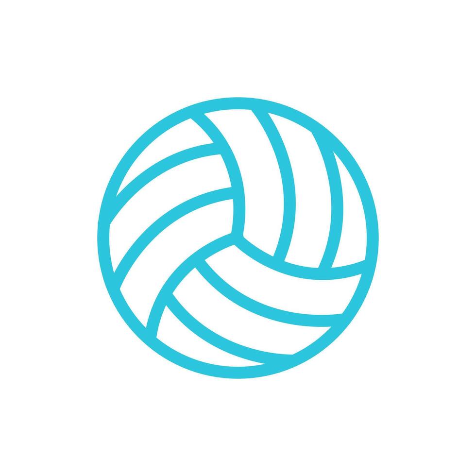 Volleyball isolated on white background. From blue icon set. vector