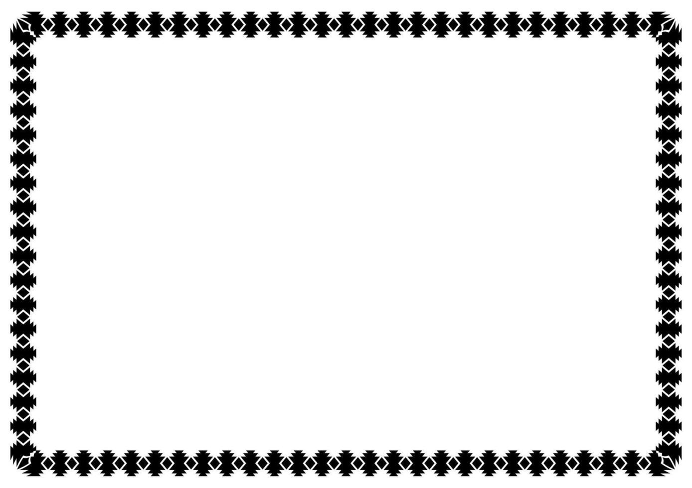 A5 frame, black vintage lines on a white background. vector