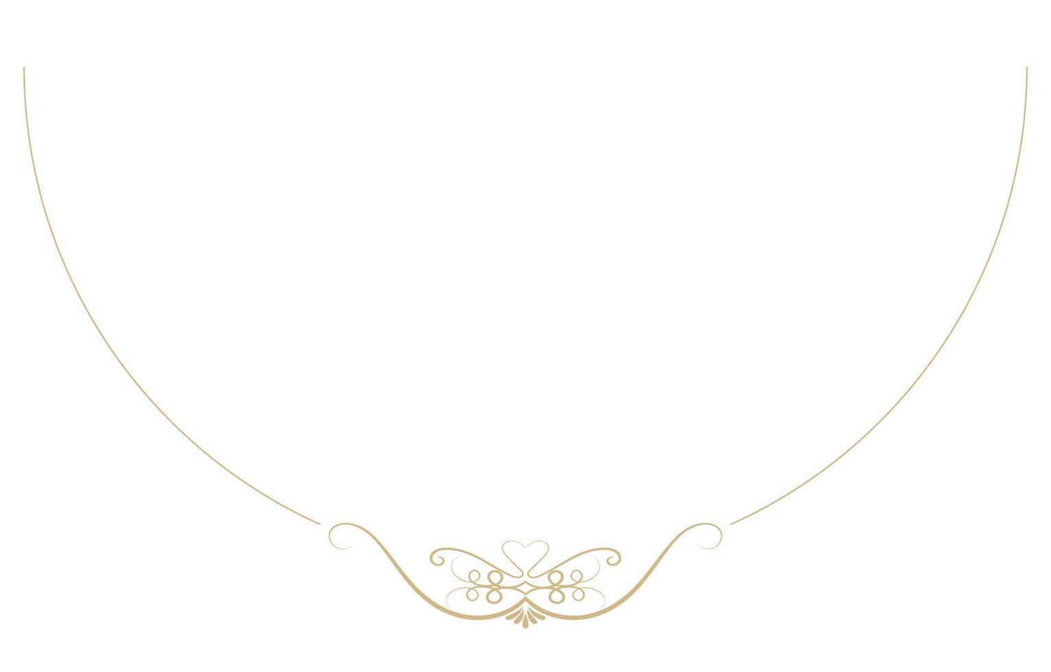 Golden abstract vintage curves for border lines Graphic elements vector