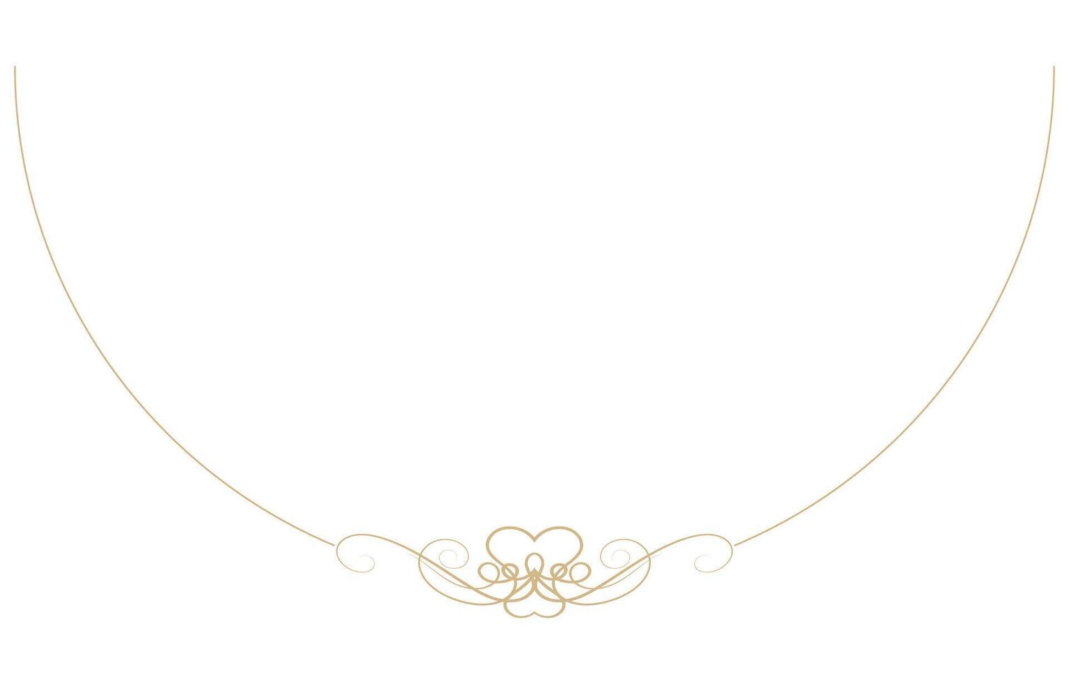 Golden abstract vintage curves for border lines Graphic elements vector