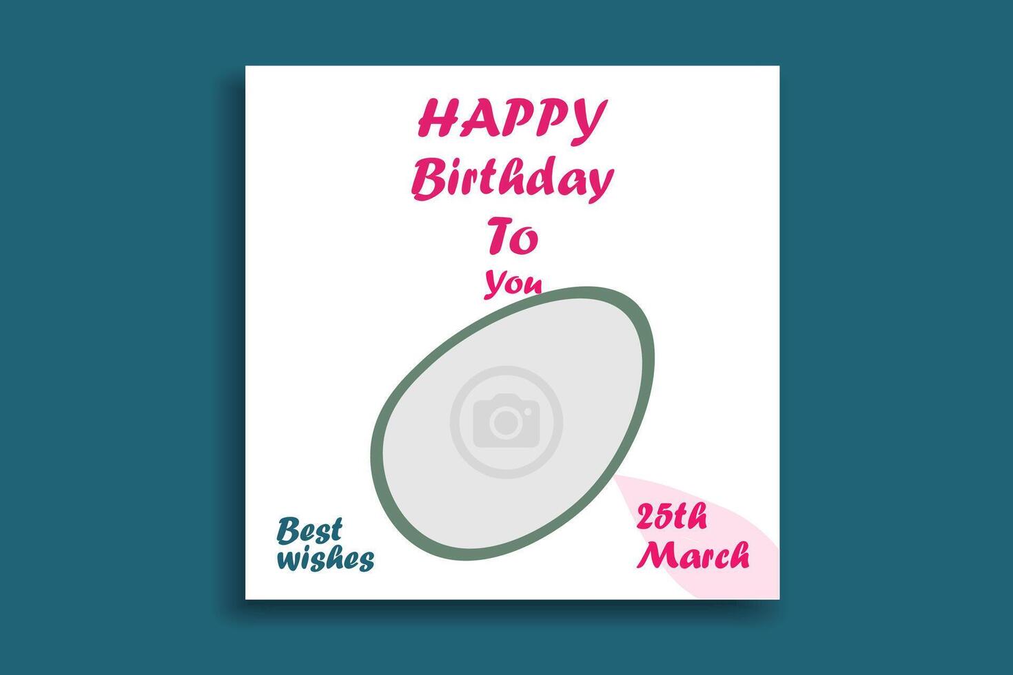 Birthday Social Media Post Design, Birthday banner design. Birthday design template. vector