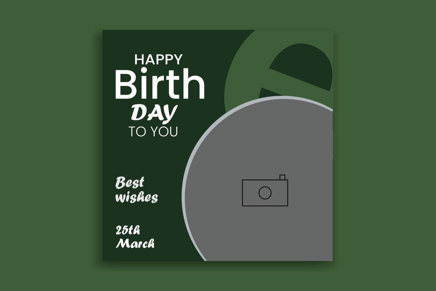 Birthday party invitation social media post square banner template vector