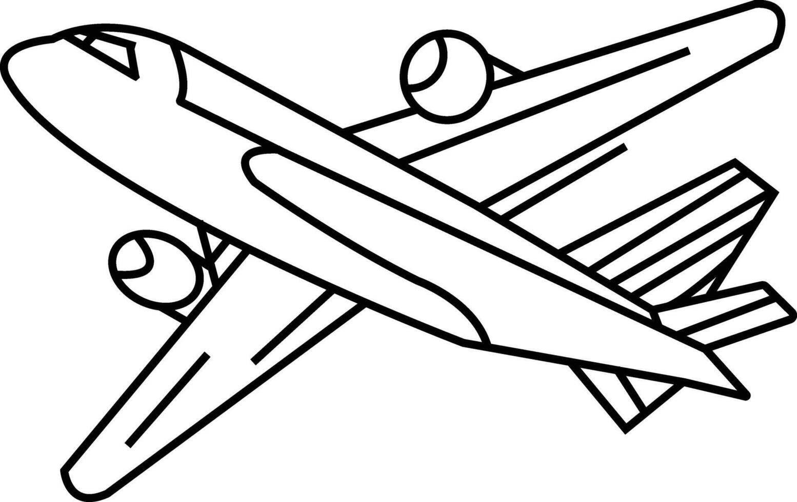 Airplane illustration on white background vector