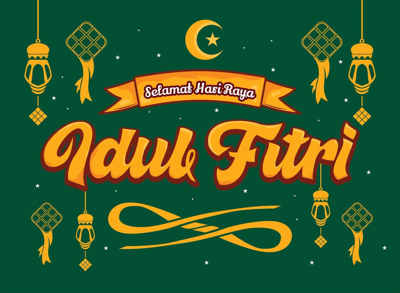 Islamic celebration background for Eid al-Fitr vector