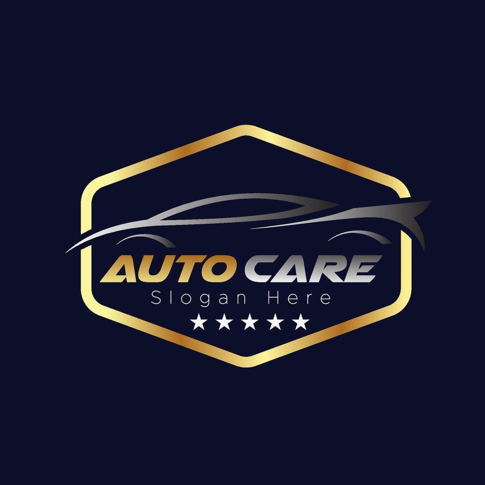 auto cuidado logo silueta modelo vector