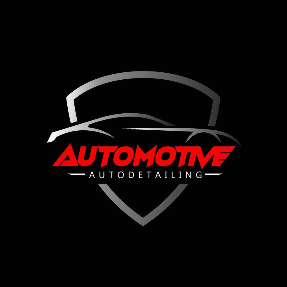 automotor coche detallado logo modelo vector