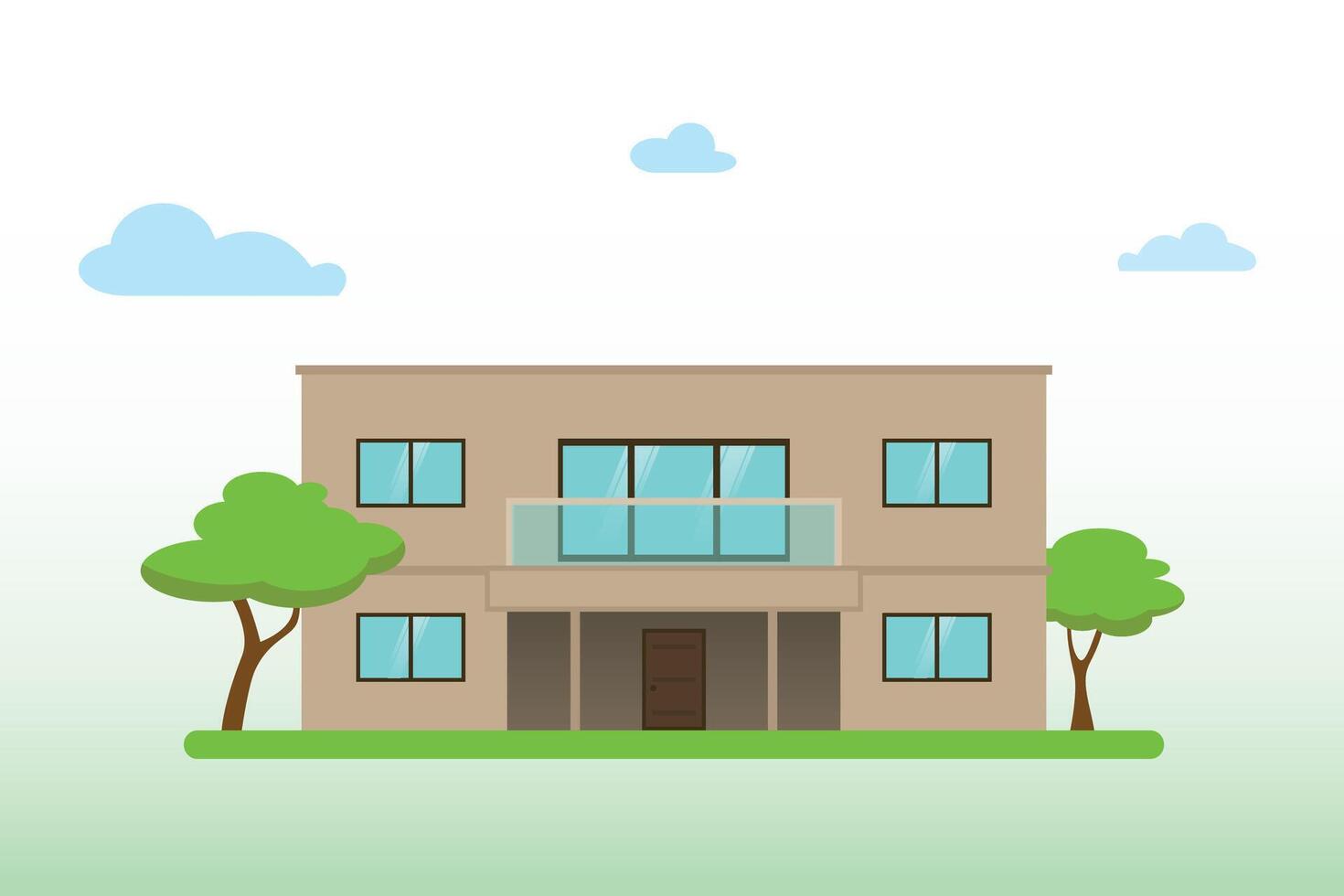 House in Flat design style illustration vector